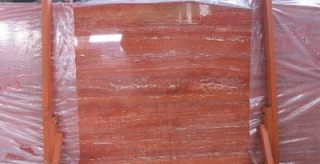 レッドトラバーチン　イラン産赤い巣穴の大理石のご紹介