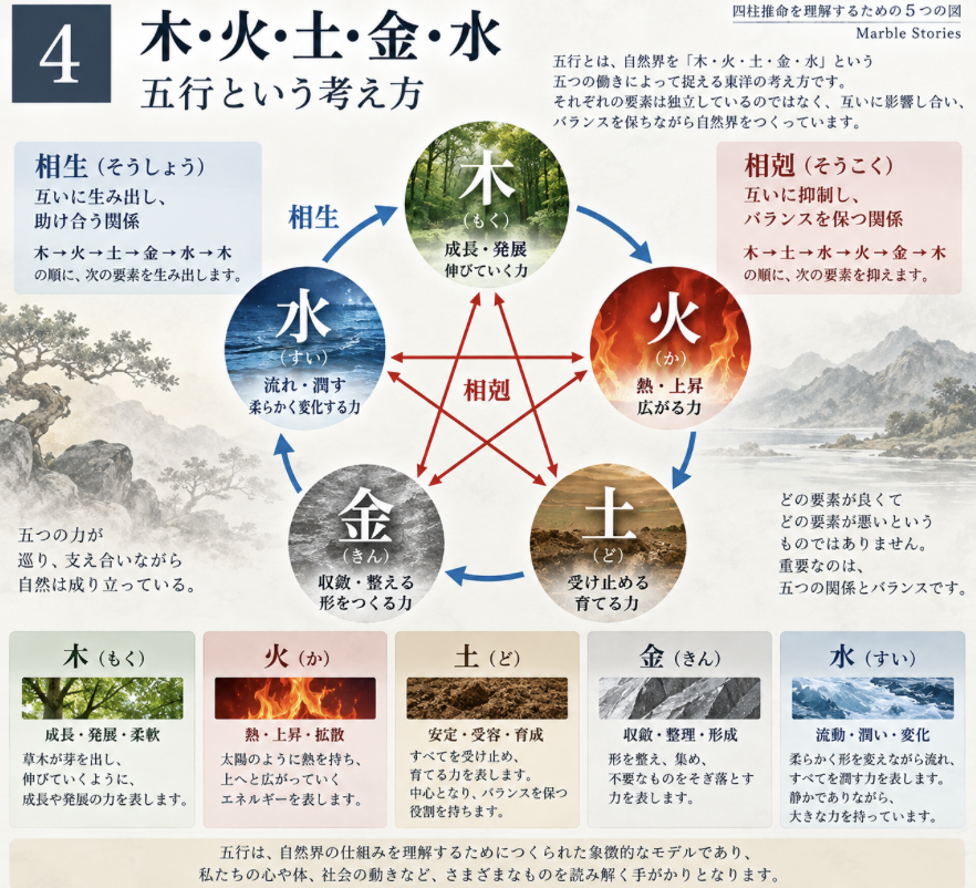木火土金水と五行の関係