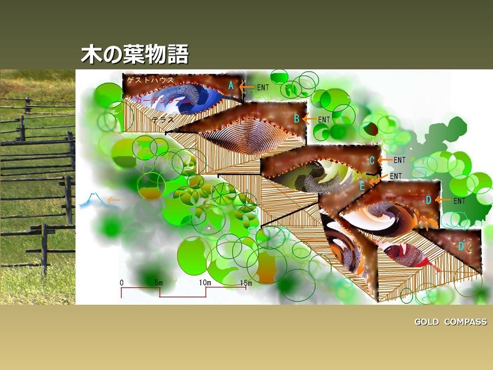 朝霧高原プロジェクト 木の葉のゲストハウス棟 設計コンセプト